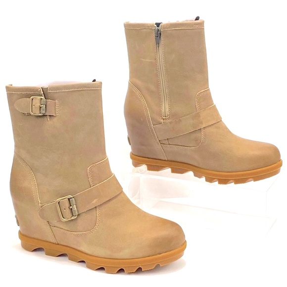 NEW JOAN OF ARCTIC WEDGE II BUCKLE LEATHER BOOT - Picture 10 of 13